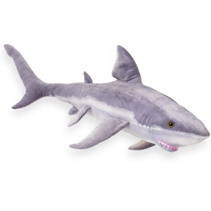 Real Planet Toys | Great White Shark Realistic Plush Stuffed Animal ...